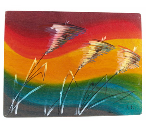 Windy Colorful Rectangular Wood Placemat by Kakadu Art - Culture Kraze Marketplace.com