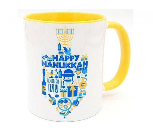 Barbara Shaw Coffee Mug - Joyous Happy Chanukah Motifs - Culture Kraze Marketplace.com