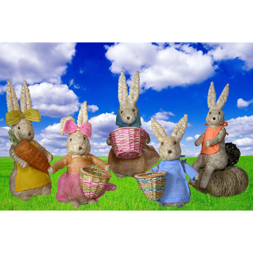 <center>Bunny Rabbit Family made from Abaca Fiber</br>Handmade in the Philippines by Artisans of Disenio de Craftico</center>