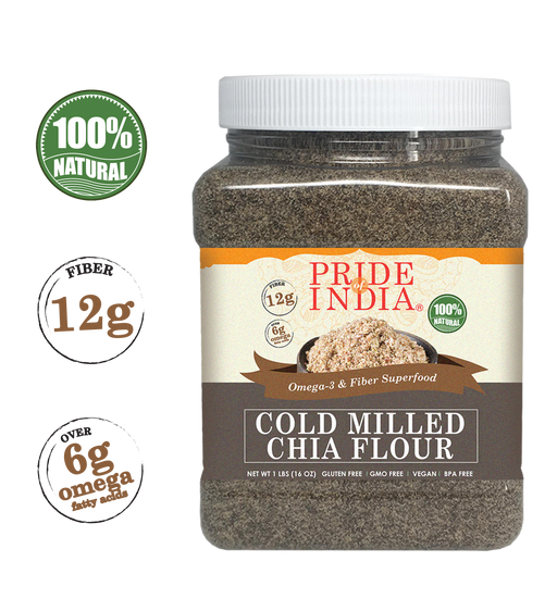 Cold Milled Raw Chia Ground - Omega-3 & Fiber Superfood Jar-1