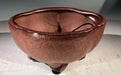 Aztec Orange Ceramic Bonsai Pot - Lotus Shaped  Professional Series   6" x 4" x 2" - Culture Kraze Marketplace.com