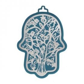 Overlay of Cutout Tree and Bird Images - Wall Hamsa - Culture Kraze Marketplace.com