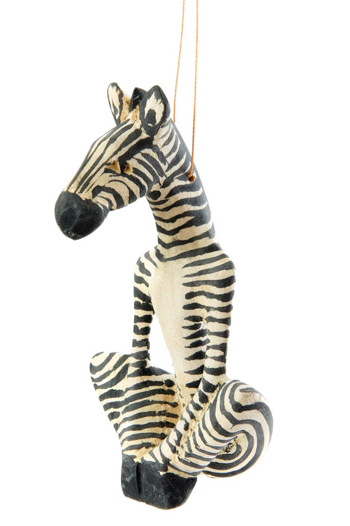 Kenyan Jacaranda Yoga Zebra Ornament - Culture Kraze Marketplace.com