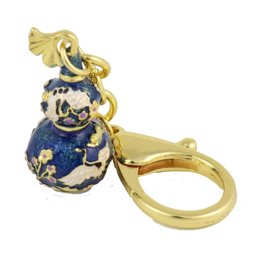 Blue Wu Lou With Joyous Crane Amulet Keychain - Culture Kraze Marketplace.com
