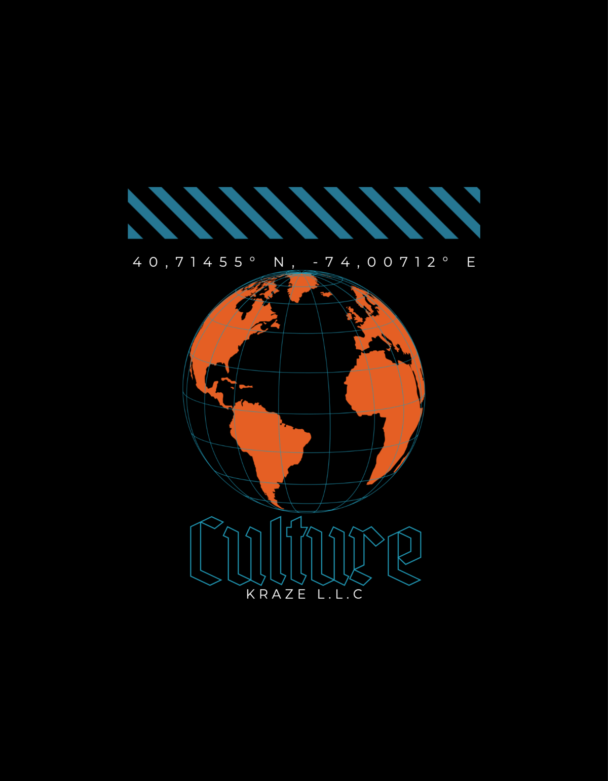 Culture Globe-Black & Orange