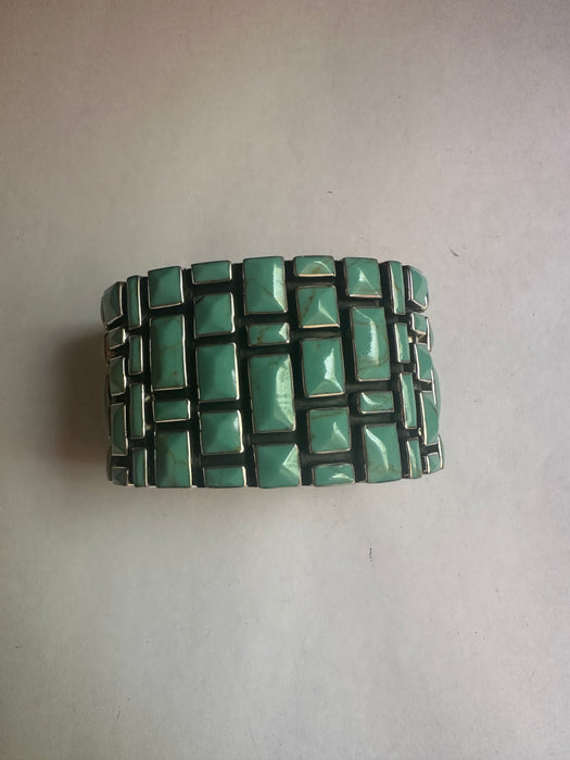 Handmade Turquoise & Sterling Silver Cuff Bracelet