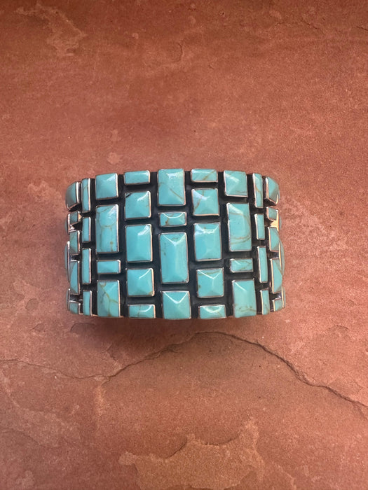 Handmade Turquoise & Sterling Silver Cuff Bracelet