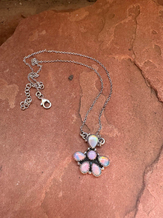 Handmade Sterling Silver & Opal Necklace