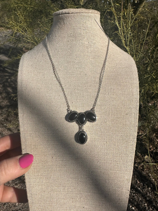 Handmade Onyx & Sterling Silver Necklace