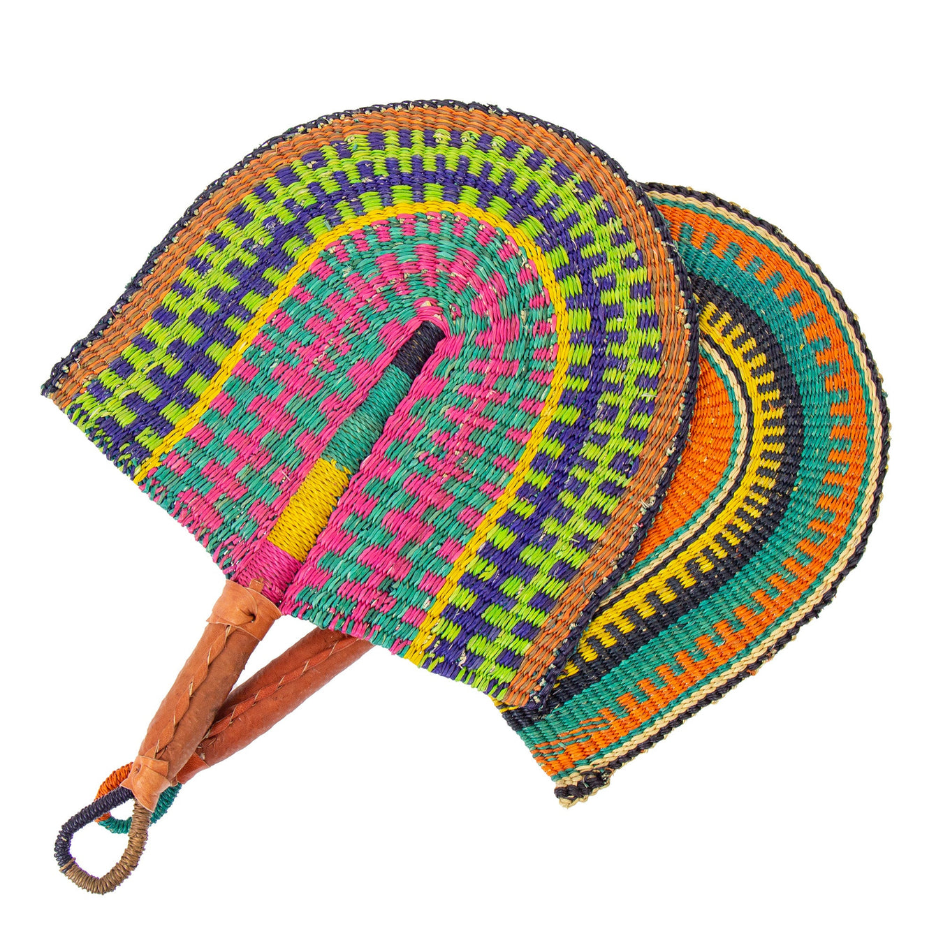 Handwoven Bolga Straw Fans From Ghana - Culture Kraze Marketplace.com