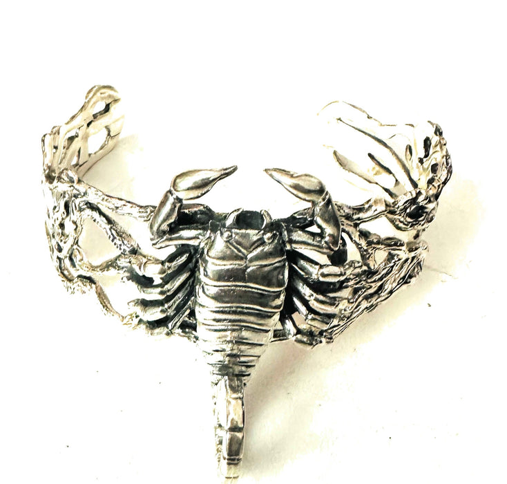Handmade Sterling Silver Scorpion Cuff Bracelet