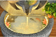 Lucky Eight Indoor Stone Water Fountain With Fish Aquarium - Culture Kraze Marketplace.com