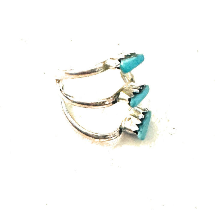 Navajo Sterling Silver & Turquoise Ear Cuff 3 ST