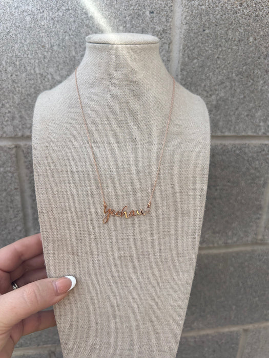 “The Golden Collection” YEEHAW Handmade 14k Rose Gold Plated Necklace 16-18”