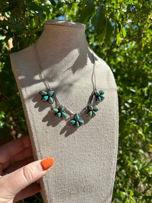“The Sunny” Beautiful Handmade Sterling Silver & Turquoise Necklace