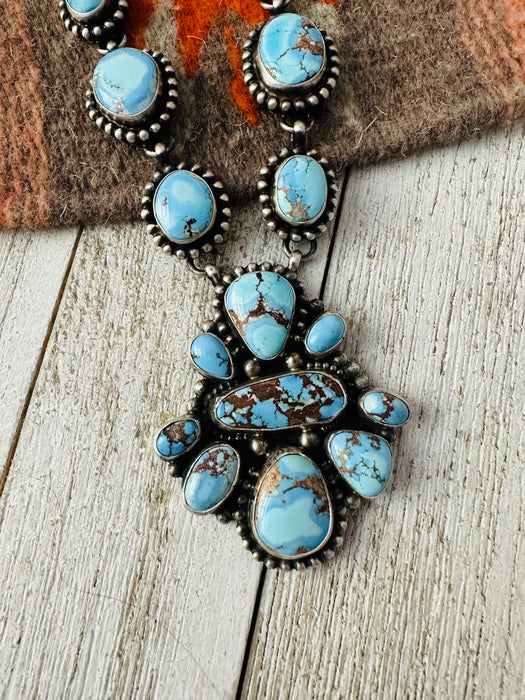 Navajo Golden Hills Turquoise & Sterling Silver Necklace Set by Sheila Becenti