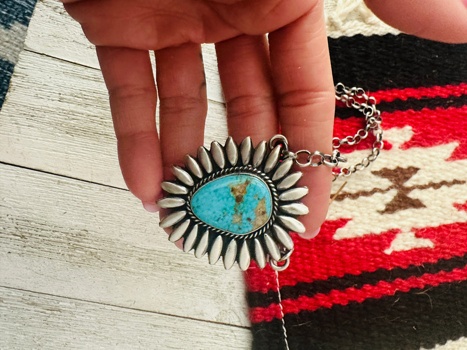 Navajo Sterling Silver & Turquoise Necklace
