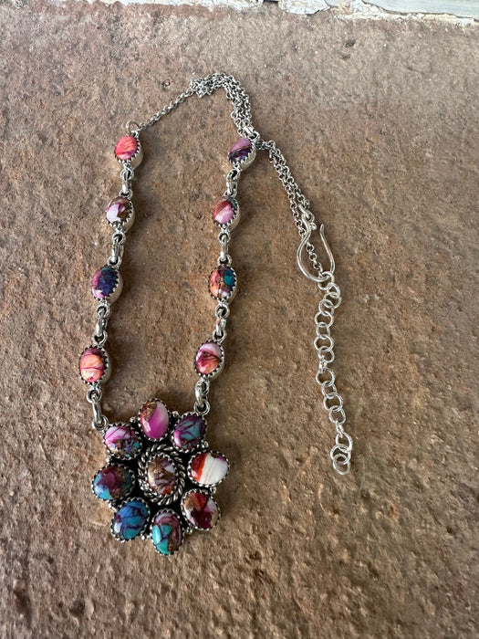 Handmade Sterling Silver & Purple Dream Mojave Necklace