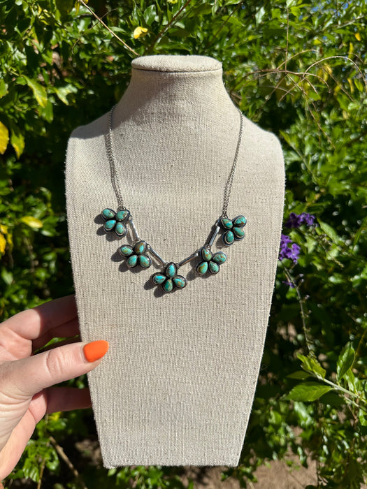 “The Sunny” Beautiful Handmade Sterling Silver & Turquoise Necklace