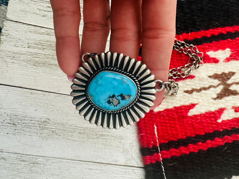 Navajo Sterling Silver & Turquoise Necklace
