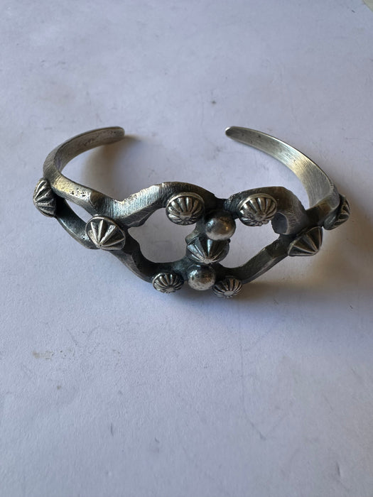 Navajo Sterling Silver Cuff Bracelet by Chimney Butte