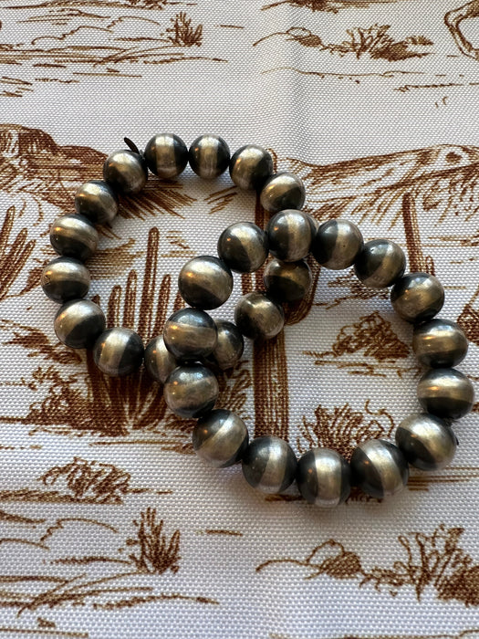 NFR COLLECTION Handmade 12mm Navajo Pearl Style Beaded Stretch Bracelets