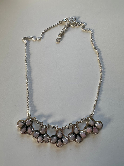“The Mini Sunny” Beautiful Handmade Sterling Silver & Pink Conch Necklace