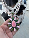 P Yazzie Navajo Sterling Silver, Pink Conch & Turquoise Beaded Necklace With Pendant Signed - Culture Kraze Marketplace.com