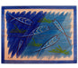 Blue Fishes Hand Painted Rectangular Wood Placemat- Baraka by Kakadu Art - Culture Kraze Marketplace.com