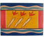 Colorful Peri Hand painted Rectangular Wood Placemat by Kakadu Art - Culture Kraze Marketplace.com
