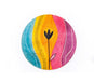 Colorful Sunset and Rose Round Wood Placemat - by Kakadu Art - Culture Kraze Marketplace.com