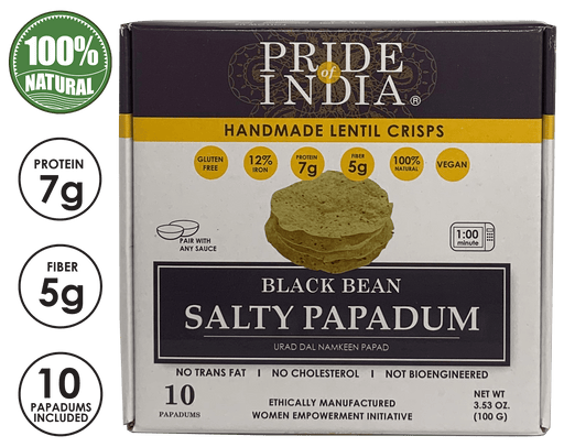 Salty Black Bean Namkeen Papadum Lentil Crisp-0