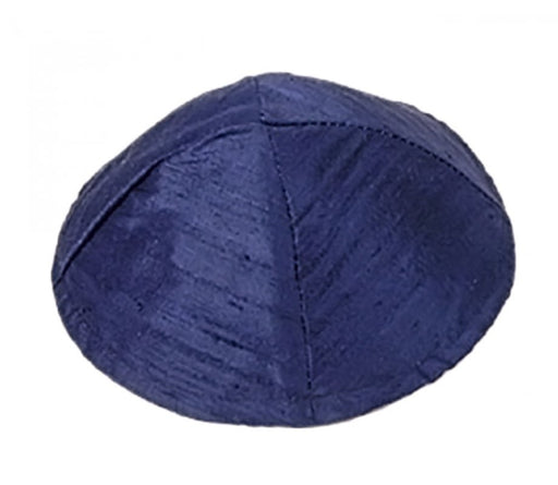 Basic Dark Blue Raw Silk Kippah - Culture Kraze Marketplace.com
