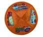 Boy's Embroidered Colored Trucks on Orange Kippah - Culture Kraze Marketplace.com