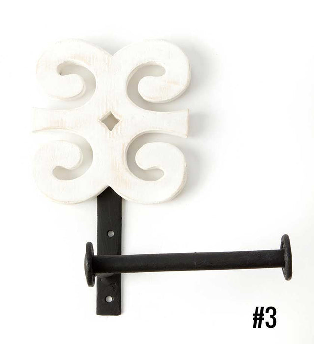 White Adinkra Symbol Bath Roll Holders - Culture Kraze Marketplace.com