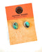 Navajo Kingman Turquoise  Sterling Silver Stud Earrings Signed - Culture Kraze Marketplace.com