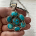 Handmade Sterling Silver & Turquoise Cluster Pendant - Culture Kraze Marketplace.com
