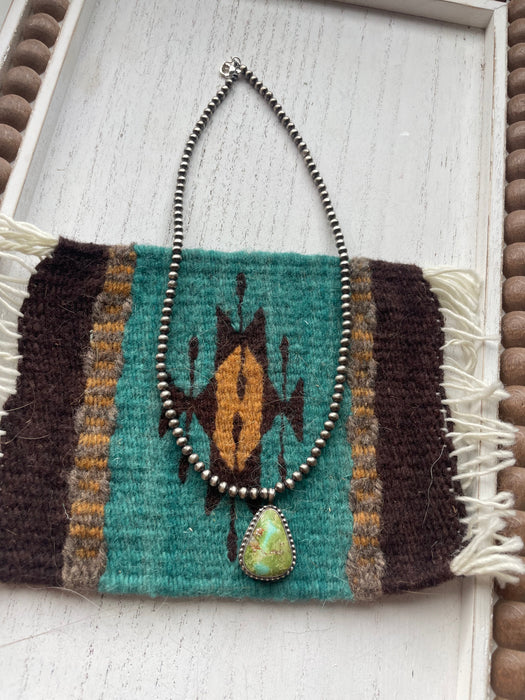 Navajo Sterling Silver & Turquoise Necklace Signed - Culture Kraze Marketplace.com