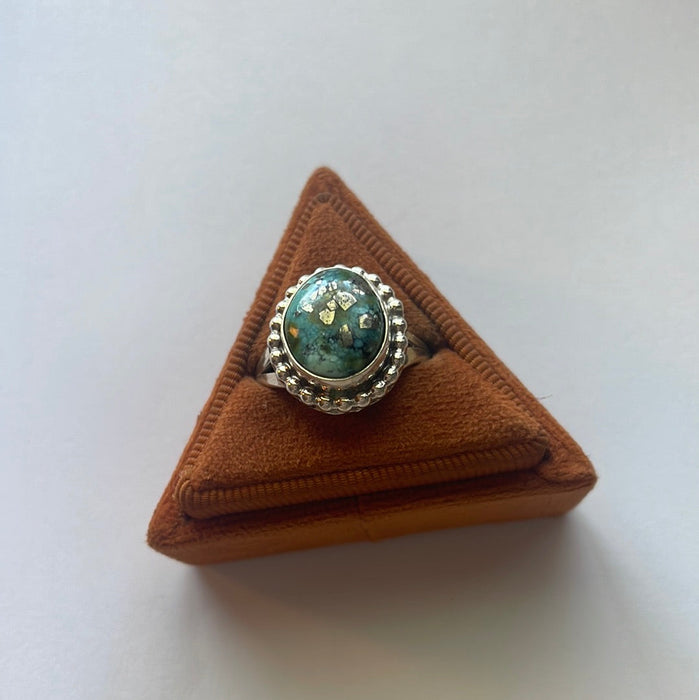 “The Andi” Navajo Turquoise Sterling Silver Ring Size 9.5 - Culture Kraze Marketplace.com