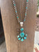 Navajo Sterling Silver & Turquoise Beaded Necklace With Pendant Signed Bea Tom - Culture Kraze Marketplace.com