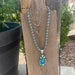 Navajo Sterling Silver & Turquoise Beaded Necklace With Pendant Signed Kathleen G - Culture Kraze Marketplace.com
