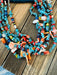 Santo Domingo Multi Stone & Heishi Six Strand Beaded Necklace - Culture Kraze Marketplace.com