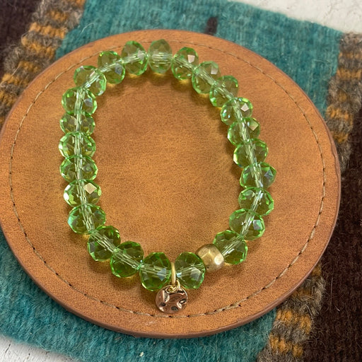 Handmade Beaded Stretch Bracelet Green - Culture Kraze Marketplace.com