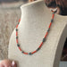 Handmade Beaded Coral & Sterling Silver Necklace - Culture Kraze Marketplace.com