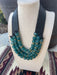 Handmade Recycled Glass 3 Strand Blue Beaded Necklace - Culture Kraze Marketplace.com