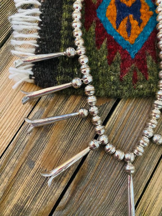 Navajo Sterling Silver Beaded Blossom Necklace - Culture Kraze Marketplace.com
