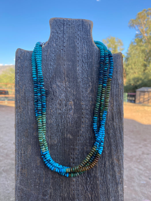 Navajo 3 Strand Kingman Turquoise 16-18 inches
