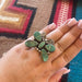Navajo Jacquline Silver & Royston Turquoise Butterfly Ring Size 8.5 Signed - Culture Kraze Marketplace.com
