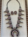 Navajo Sterling Silver & Pink Conch Squash Blossom Necklace Earring Set Signed - Culture Kraze Marketplace.com