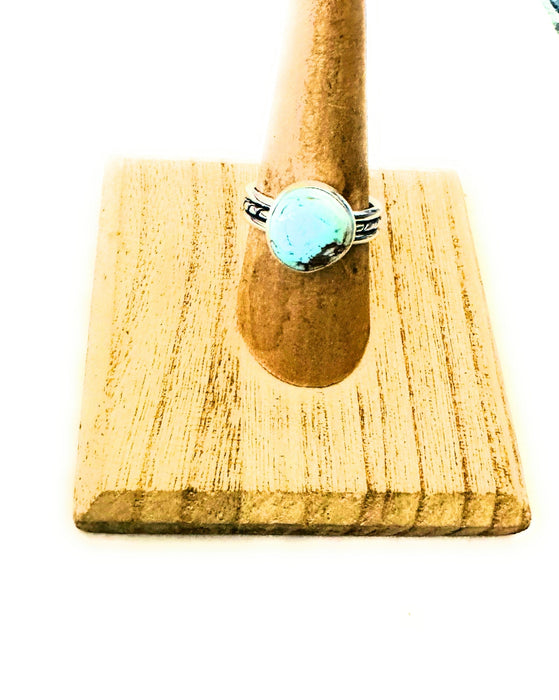 Navajo Golden Hills Turquoise & Sterling Silver Ring Size 7.25 - Culture Kraze Marketplace.com